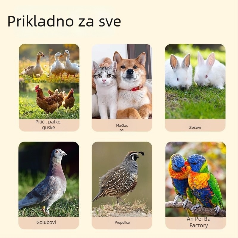 Automatska posuda za vodu i hranu za perad i kućne ljubimce