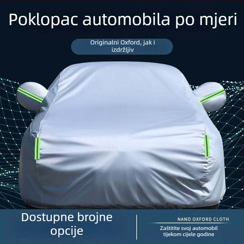 Shuojie Pokrov za automobil – debeo, vodootporan, otporan na kišu i sunce, toplinska izolacija, univerzalni pokrov vozila