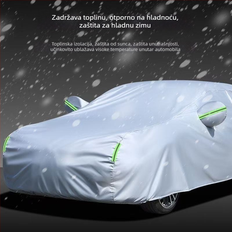 Shuojie Pokrov za automobil – debeo, vodootporan, otporan na kišu i sunce, toplinska izolacija, univerzalni pokrov vozila