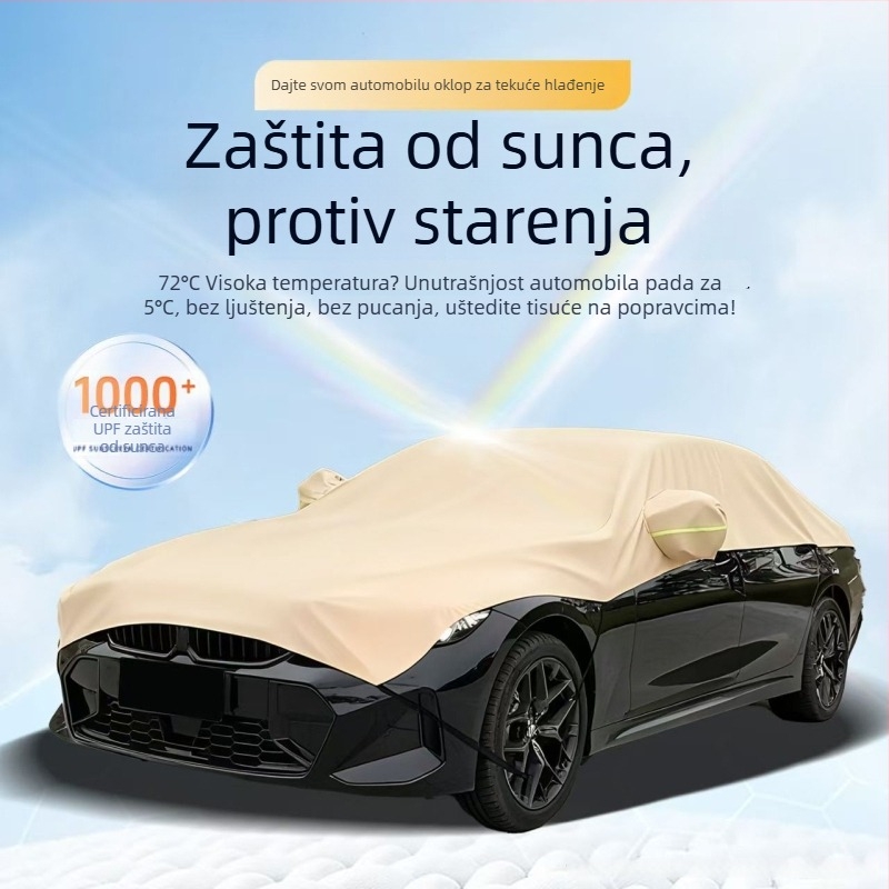 Polupokrivalo za automobil – zaštita od sunca i kiše, toplinska izolacija, Oxford tkanina, antiprašina