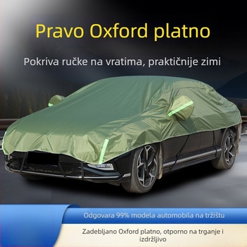 Pokrov za automobil od debelog Oxford platna, veliki polupokrov, zaštita od sunca i kiše, toplinska izolacija, univerzalni za sve sezone, zaštita od smrzavanja i snijega