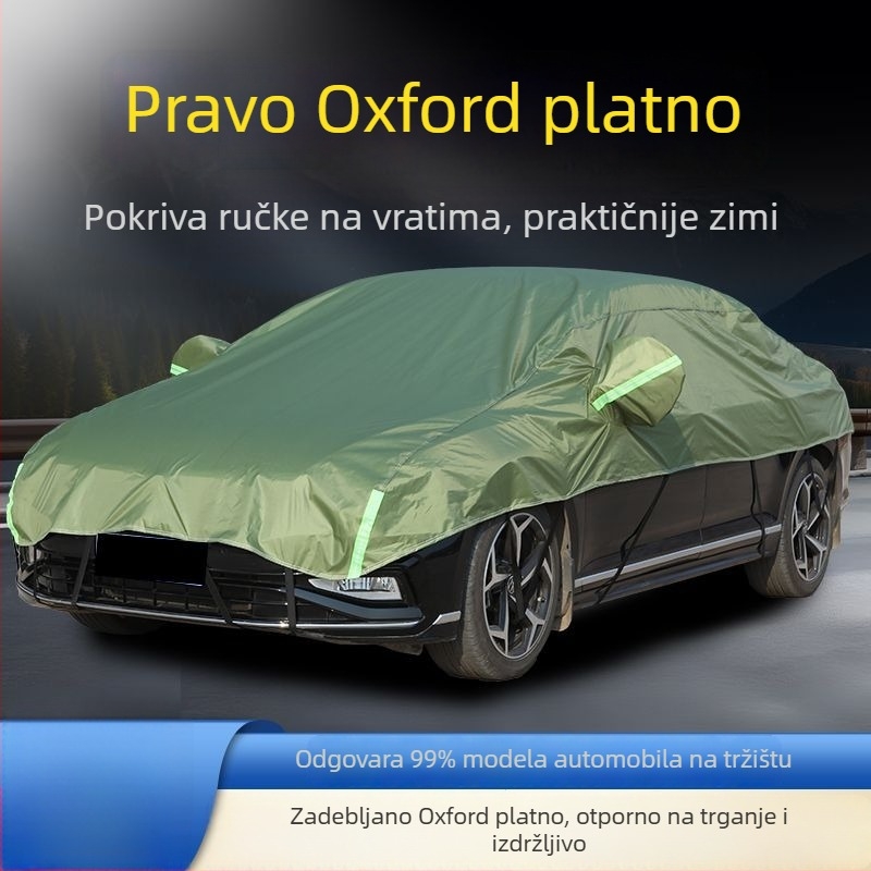 Pokrov za automobil od debelog Oxford platna, veliki polupokrov, zaštita od sunca i kiše, toplinska izolacija, univerzalni za sve sezone, zaštita od smrzavanja i snijega