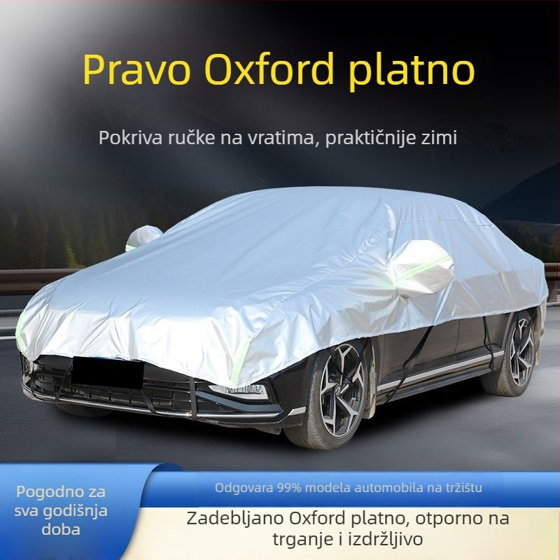 Pokrov za automobil od debelog Oxford platna, veliki polupokrov, zaštita od sunca i kiše, toplinska izolacija, univerzalni za sve sezone, zaštita od smrzavanja i snijega