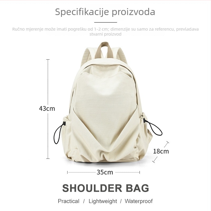 Ženski modni ruksak velikog kapaciteta, školska torba za učenice, najlon, 20–35 L, za 14-inčni prijenosnik, ležerni gradski stil