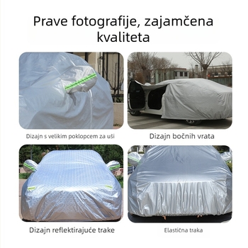 Univerzalni pokrivač auta, debeli, vodootporan, zaštita od grada, zaštita od sunca, toplinska izolacija, za sve sezone, PEVA materijal.