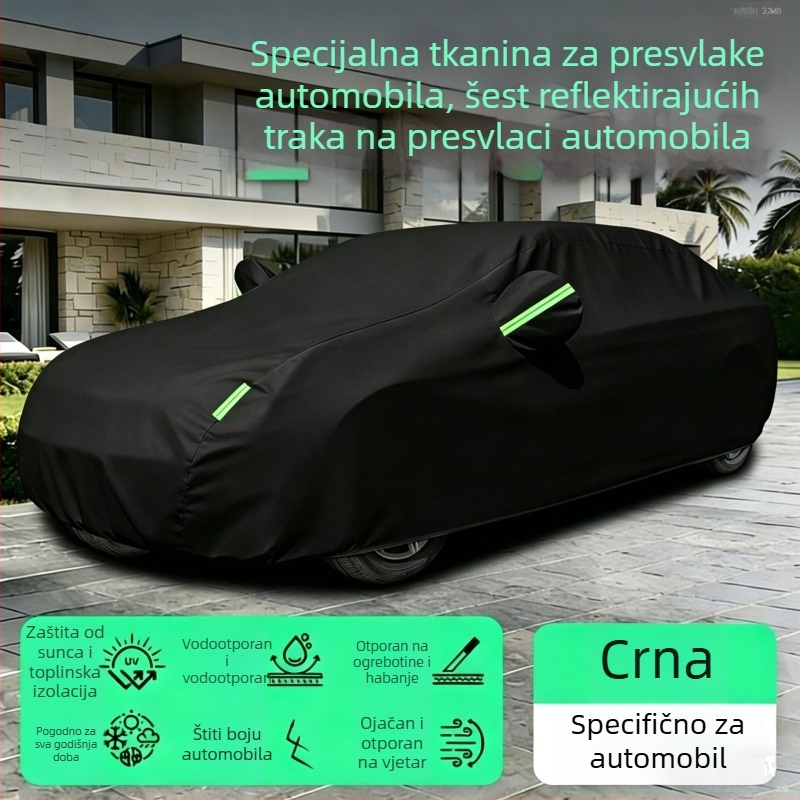 Četverosezonska potpuno pokrivena auto pokriva za SUV i sedan – UV zaštita, toplinska izolacija, zaštita od kiše i snijega