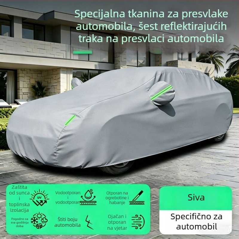Četverosezonska potpuno pokrivena auto pokriva za SUV i sedan – UV zaštita, toplinska izolacija, zaštita od kiše i snijega