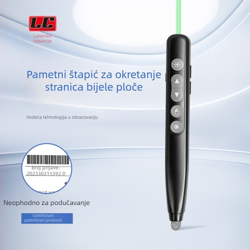 LC-168S zračna miš s PPT prebacivanjem stranica, laserski pokazivač, dodirna olovka, olovka za elektroničku ploču, pametno daljinsko upravljanje