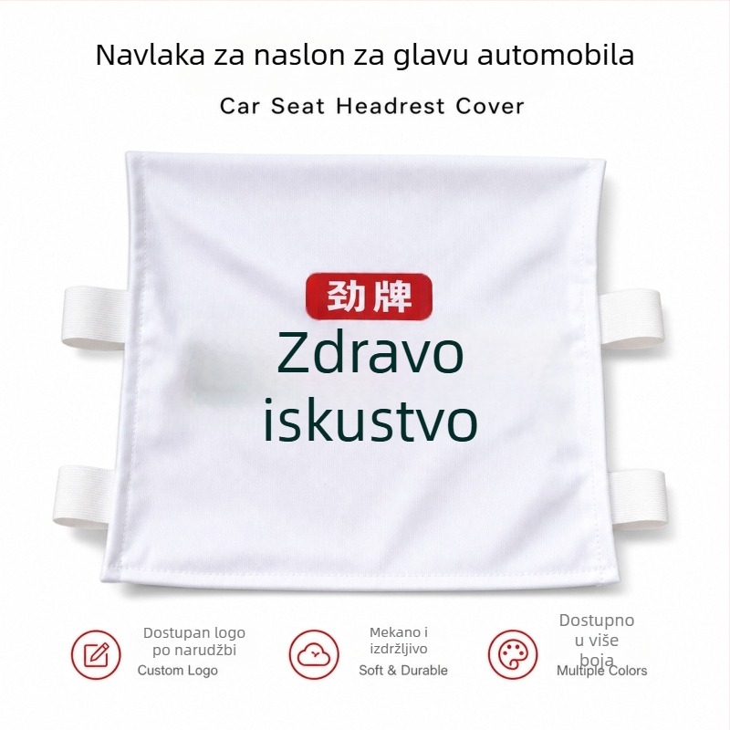 Navlake za sjedala za automobile i autobuse, univerzalne za sve sezone, navlake za naslon za glavu s reklamom, navlake za taxi sjedala