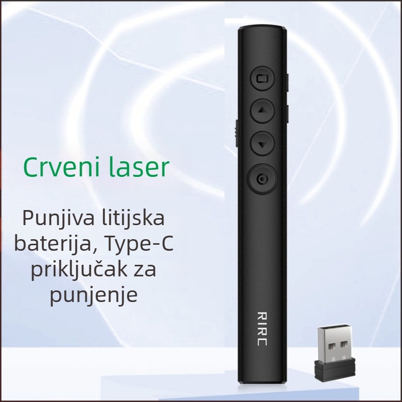 Novo punjivo PPT pero za prebacivanje stranica sa zelenim laserskim projektorom za prezentacije