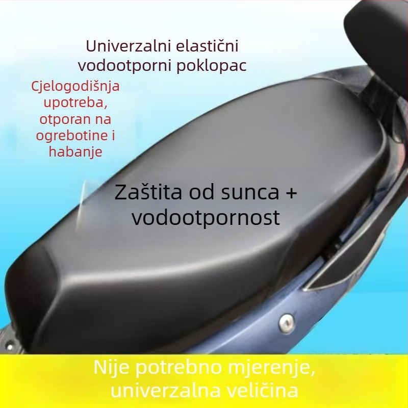 Kožna navlaka za sjedalo za električne motocikle i skutere, u velikom formatu, vodootporna, otporna na kišu, otporna na sunce, toplinska izolacija, univerzalna