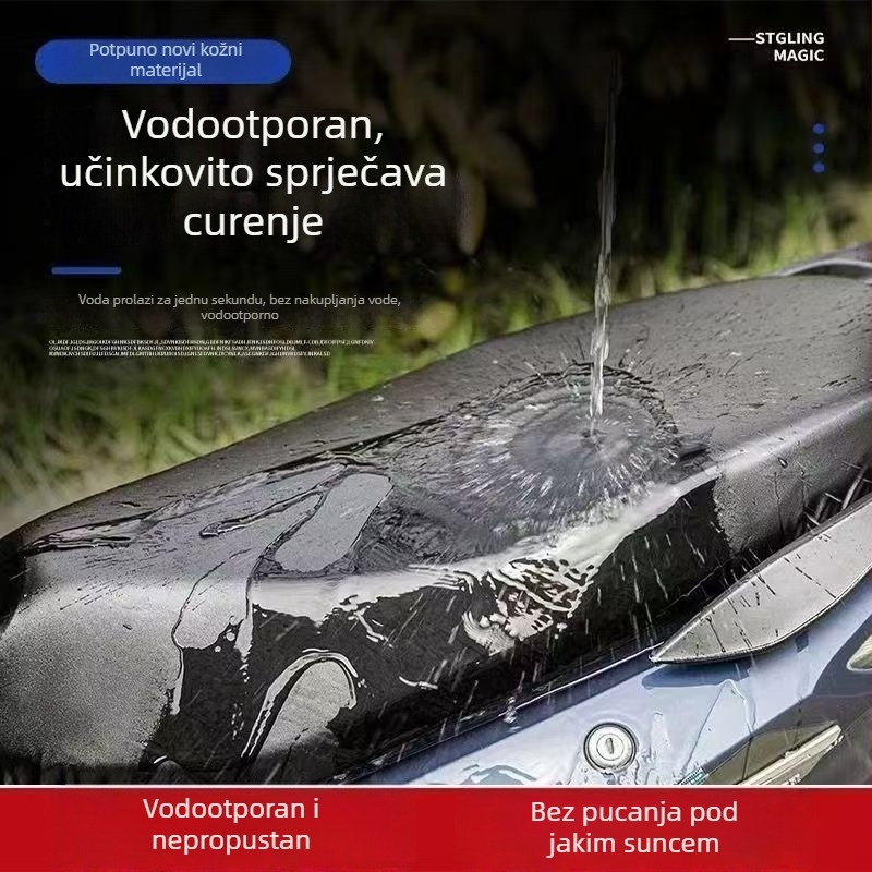 Kožna navlaka za sjedalo za električne motocikle i skutere, u velikom formatu, vodootporna, otporna na kišu, otporna na sunce, toplinska izolacija, univerzalna