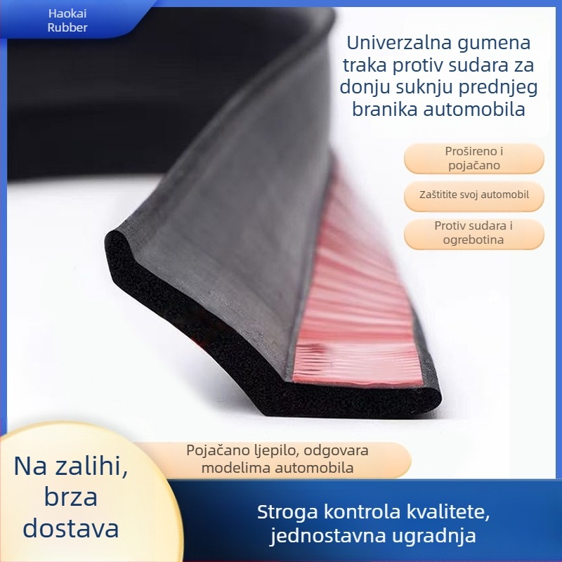 Univerzalni donji bočni zaštitni trak gumena brtna traka, crna