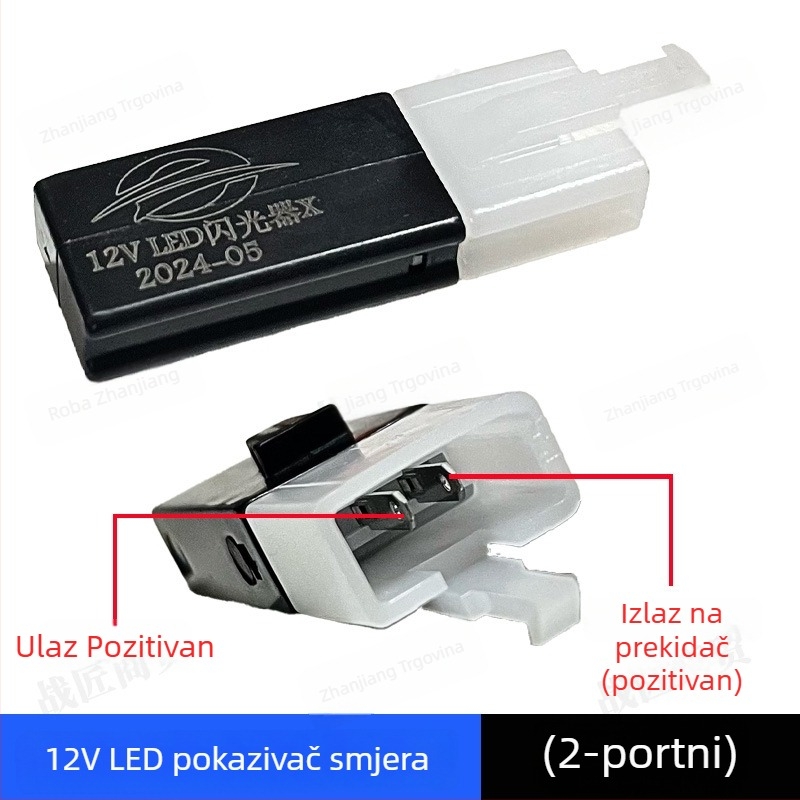 Univerzalni LED pokazivač za električna vozila i motocikle, tih, 12V, 3-pin i 2-pin priključci, zaštita od kratkog spoja