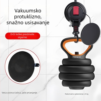 Kuka za pričvršćivanje bez bušenja za krovni šator – snažna usisna čašica i kuka za remen za prtljagu