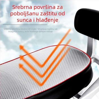 Vodootporna navlaka za sjedalo motocikla s kvadratnim dijamantskim uzorkom, velika veličina, proširena i debela, za sve sezone