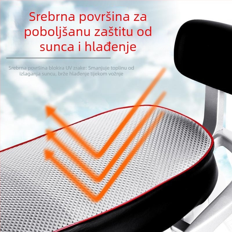 Vodootporna navlaka za sjedalo motocikla s kvadratnim dijamantskim uzorkom, velika veličina, proširena i debela, za sve sezone