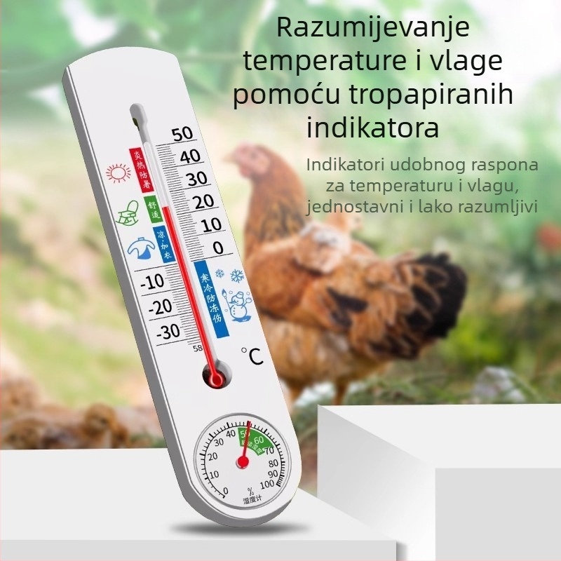Unutarnji visi termometar i higrometar za temperaturu i vlagu