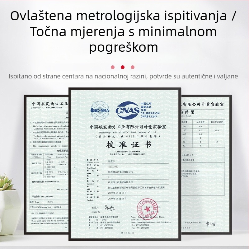 Delixi Electric unutarnji termometar i higrometar sa staklenom cijevi, mjerenje suhe i mokre temperature, precizan