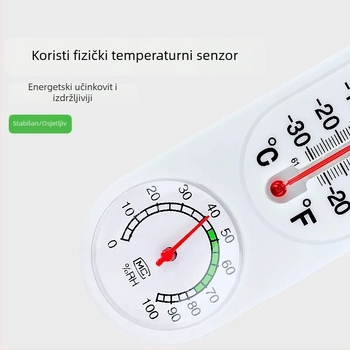 Unutarnji/vanjski termometar i higrometar, zidni, za staklenik