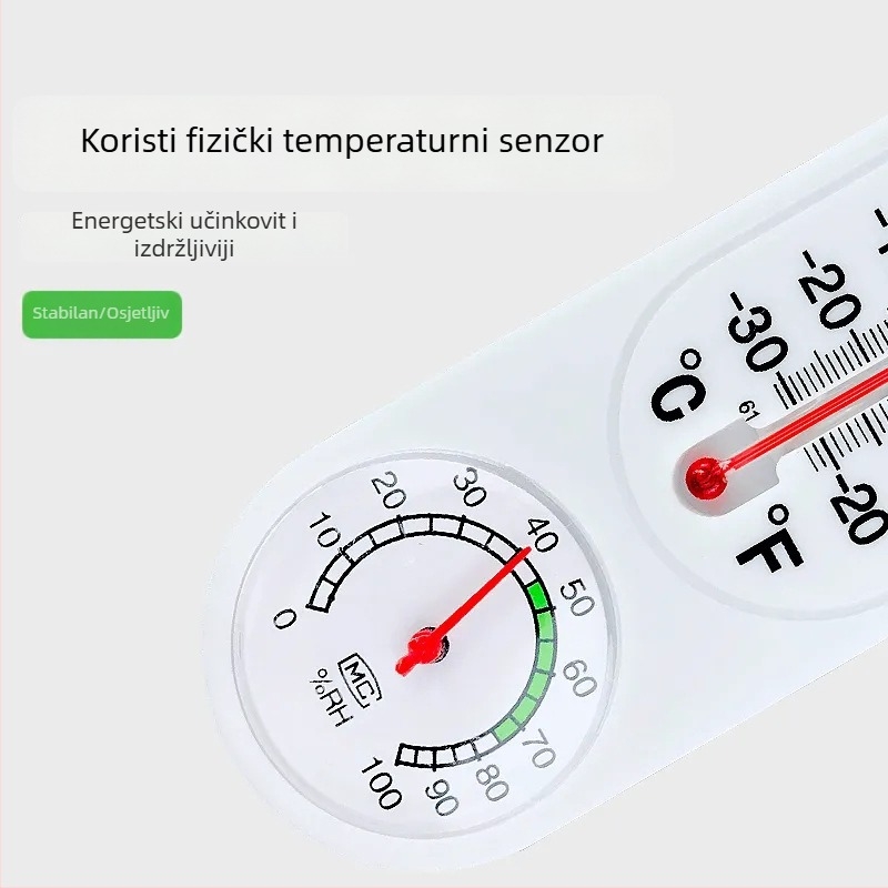 Unutarnji/vanjski termometar i higrometar, zidni, za staklenik