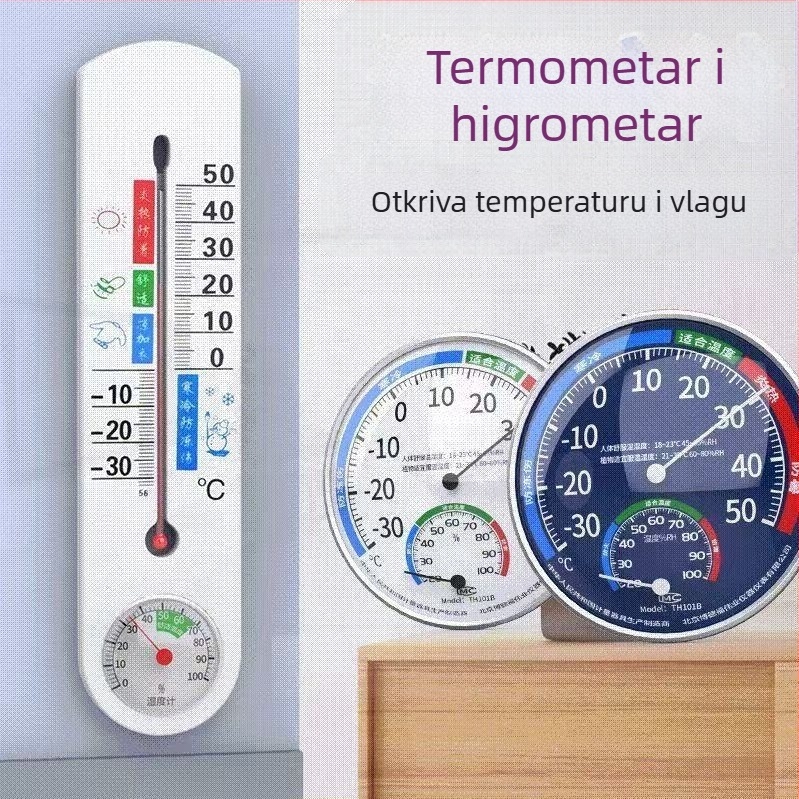 Novi digitalni mjerač temperature i vlage s budilicom, za kućnu upotrebu, zidni termometar, visoke preciznosti