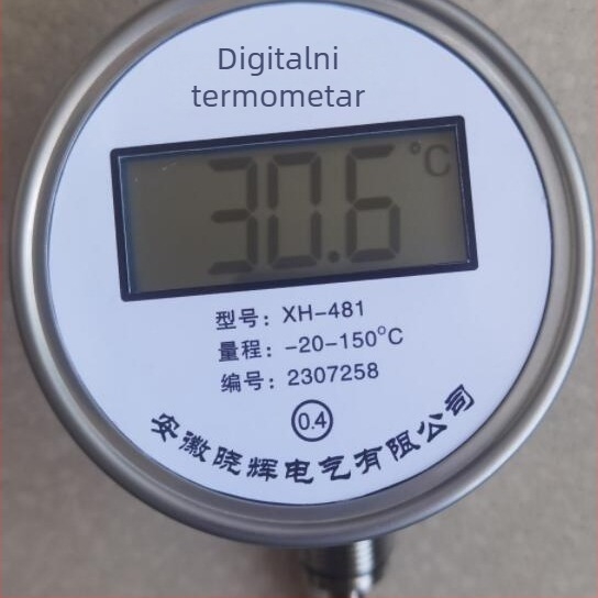 XH-481 Digitalni bimetalni termometar s digitalnim zaslonom i univerzalnom glavom mjerača