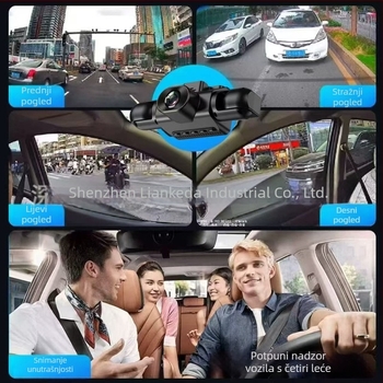 Ultra HD dash kamera za automobil s 360° panoramskim pogledom, četiri leće i glasovna kontrola