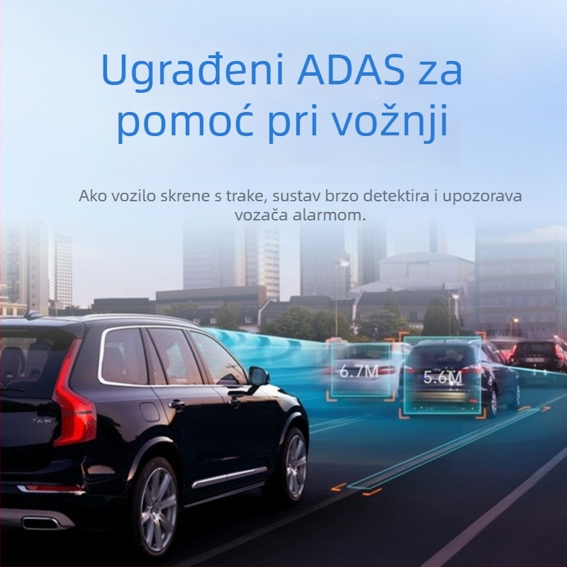 4K dash cam s Wi‑Fi, prednje i stražnje dvostruko snimanje, 24-satno praćenje parkiranja, auto kamera