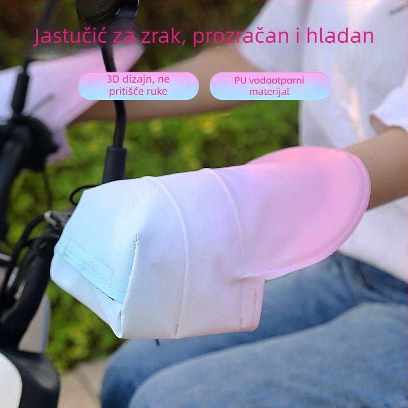 Kožna navlaka za upravljač električnih bicikala i motocikala, zaštita od sunca, vodootporna i otporna na vjetar