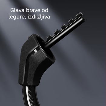 Deli brava za bicikl s petocifrenim kodom, debeli čelični kabel, protiv krađe za električne i planinske bicikle, model DL508011