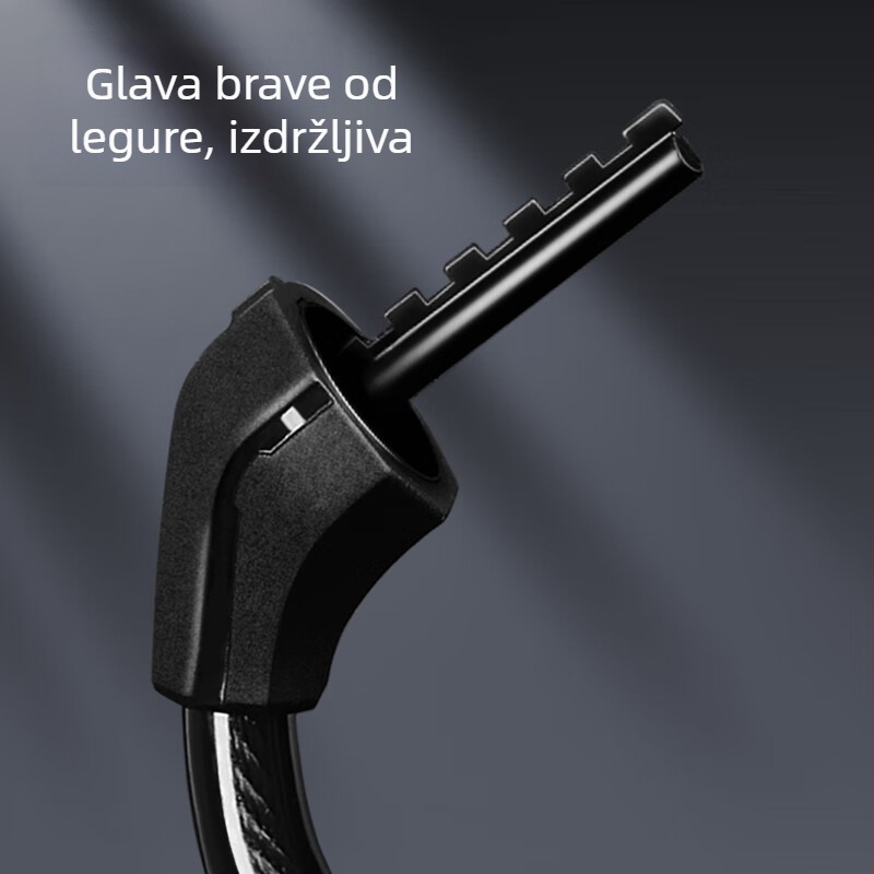 Deli brava za bicikl s petocifrenim kodom, debeli čelični kabel, protiv krađe za električne i planinske bicikle, model DL508011