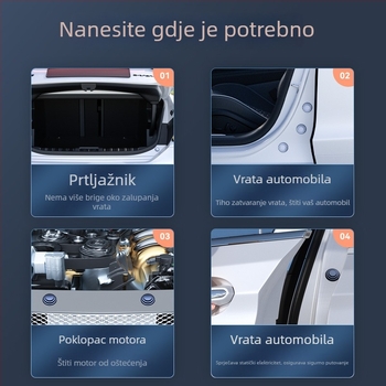 Jastučić za amortiziranje vrata automobila i naljepnica za zaštitu retrovizora od ogrebotina, jastučić za sudar, ojačana zaštita vrata