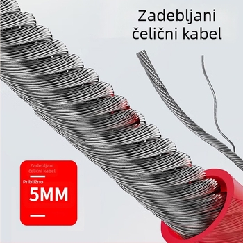 Katanac za bicikl od čeličnog užeta, prstenastog oblika, protiv krađe