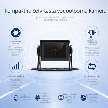 Vodootporna HD kamera za lijevu i desnu zonu mrtvog kuta, registrator za kamione i teretna vozila, povratni prikaz, IPC analogni AHD četiri kanala nadzora
