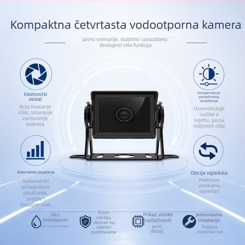 Vodootporna HD kamera za lijevu i desnu zonu mrtvog kuta, registrator za kamione i teretna vozila, povratni prikaz, IPC analogni AHD četiri kanala nadzora
