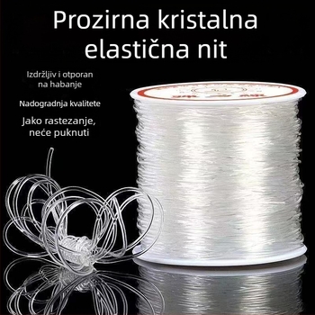 TPU elastična nit za izradu nakita – kristalni perli za narukvice i ogrlice, ručno pleteni konac za nakit, DIY