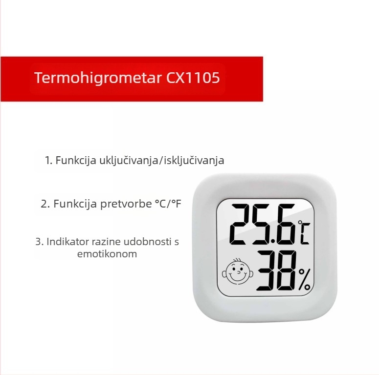 Mini mjerač temperature i vlage s Bluetooth zapisivačem za laboratorijske i rashladne ormariće