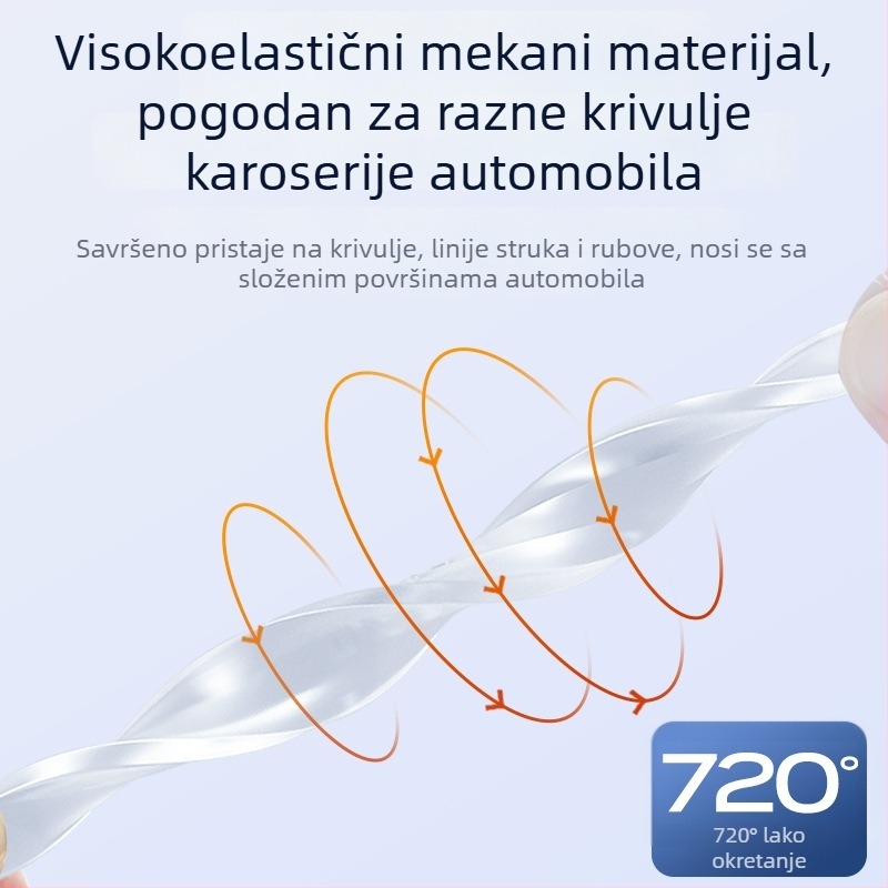 Crne PU zaštitne trake za prednji i stražnji branik, zaštita od ogrebotina, 400 × 50 × 9 mm, model SIII