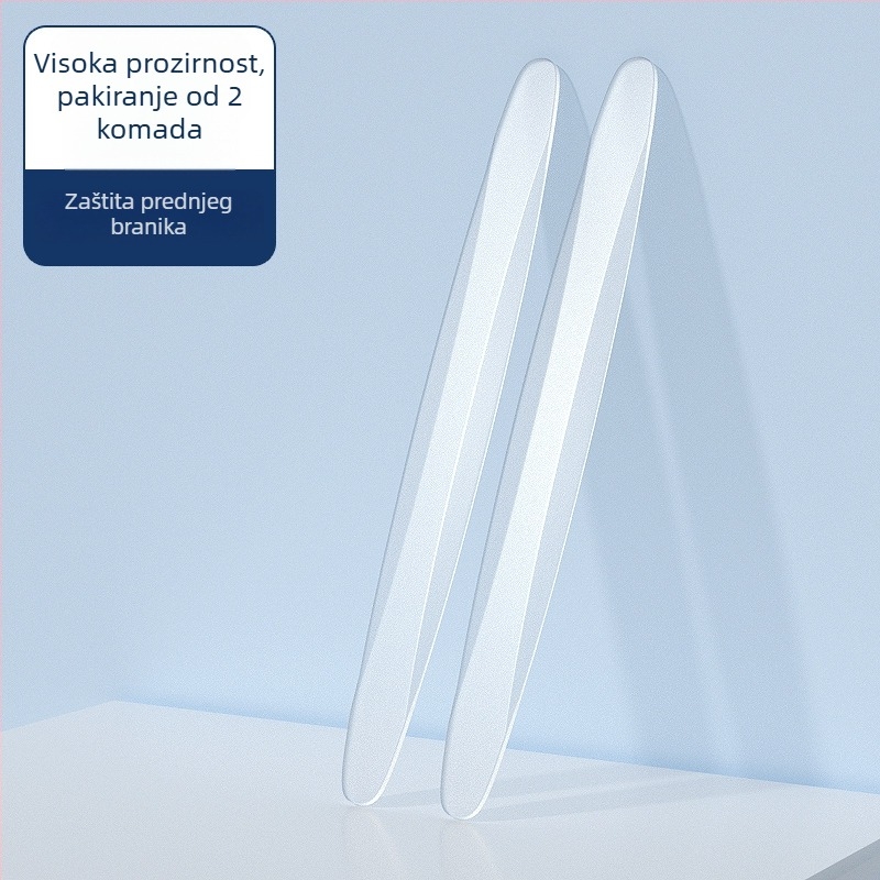 Crne PU zaštitne trake za prednji i stražnji branik, zaštita od ogrebotina, 400 × 50 × 9 mm, model SIII