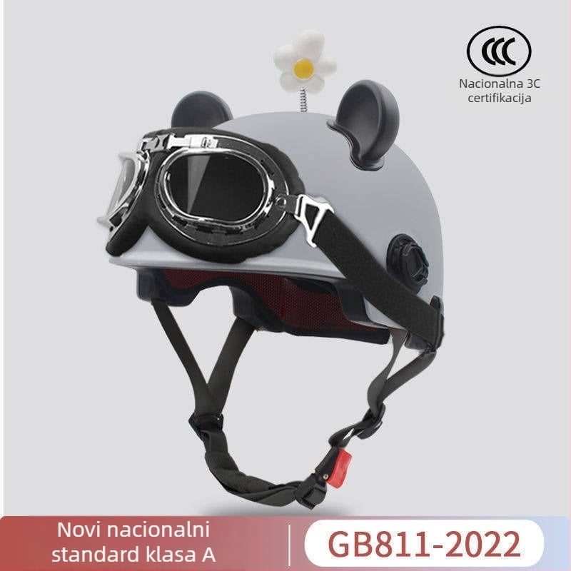 3C-certificirana kaciga za električna vozila, polu-kaciga, ABS, 2025 model, ljetna zaštita od sunca, za sve sezone