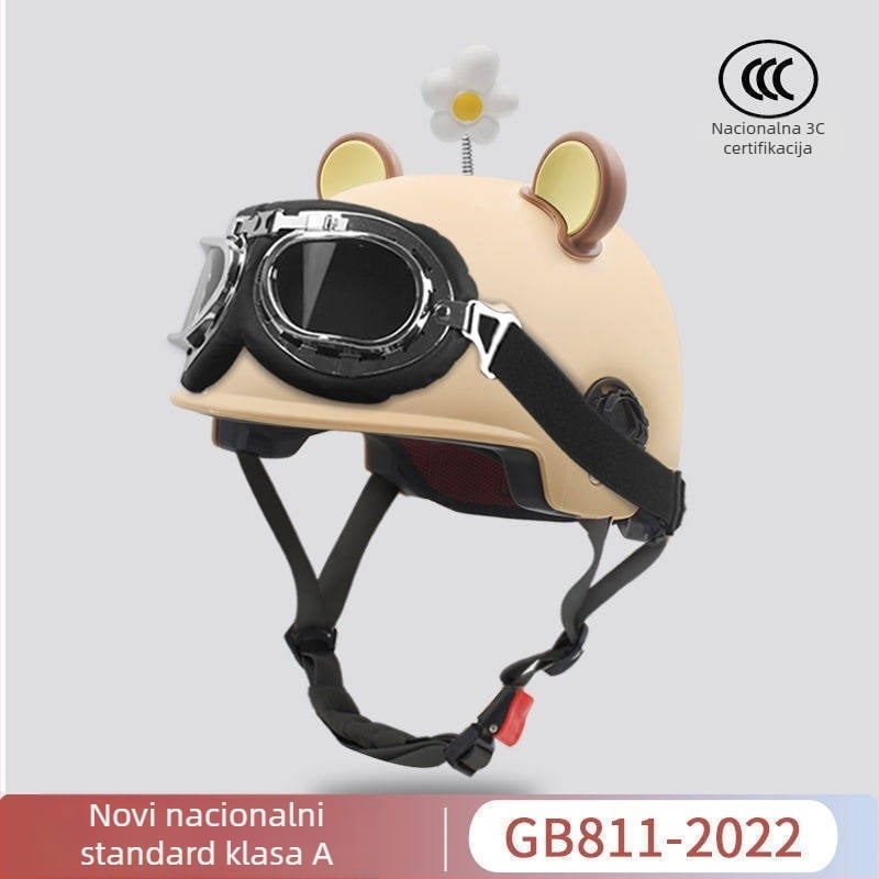 3C-certificirana kaciga za električna vozila, polu-kaciga, ABS, 2025 model, ljetna zaštita od sunca, za sve sezone