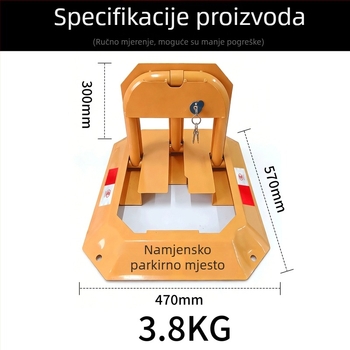 Osmerokutna parkirna blokada za automobil, ojačani zemljani blok, otporna na sudare i pritisak