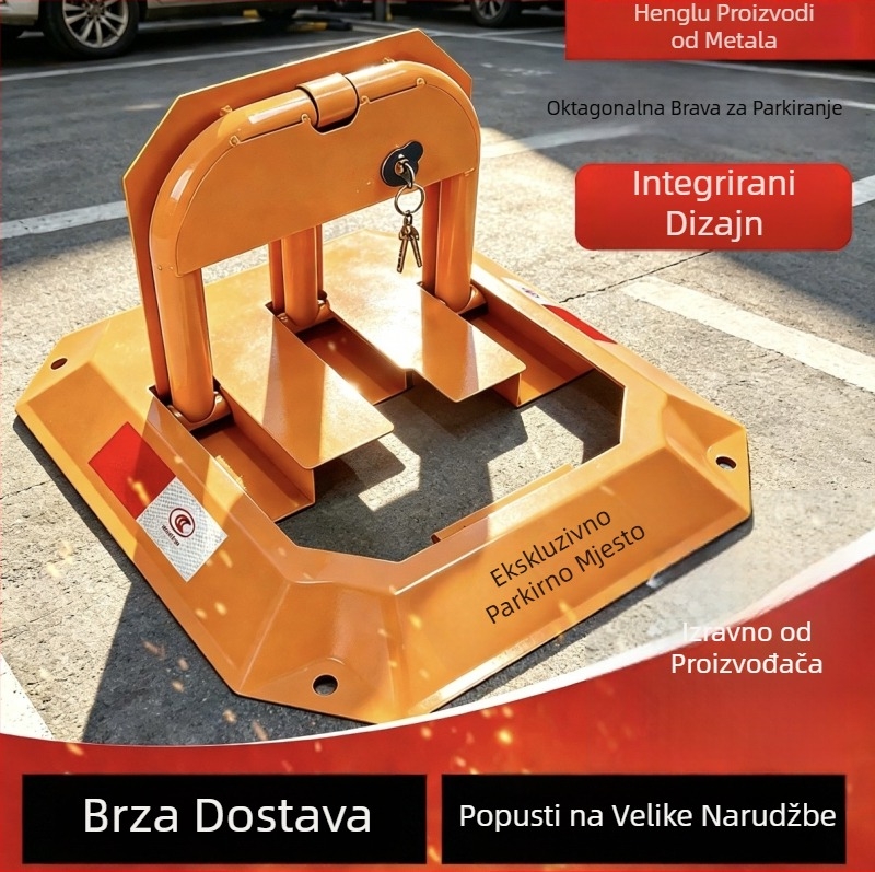 Osmerokutna parkirna blokada za automobil, ojačani zemljani blok, otporna na sudare i pritisak