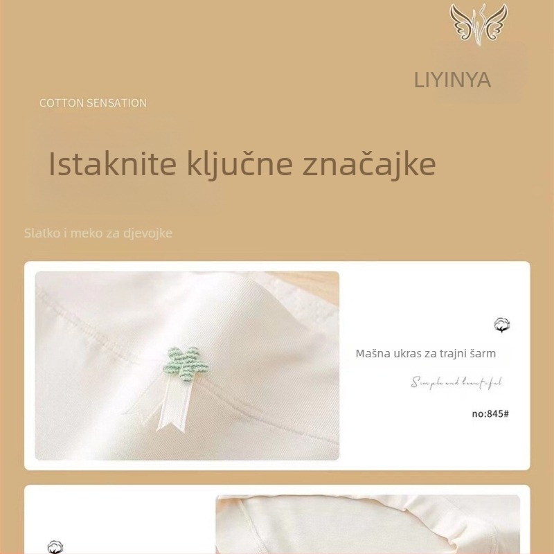Liyinya 844 žensko modalno donje rublje, 50s, srednji pojas, jednobojno, jednostavan klasični stil