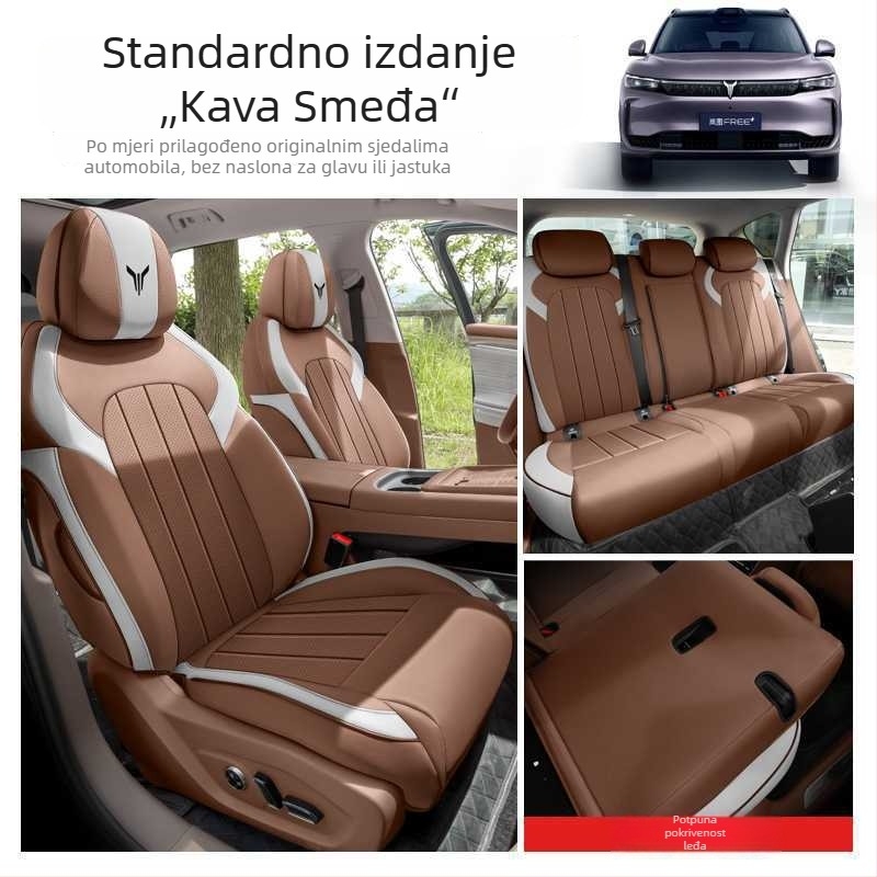 Lantu Free+ perforirani kožni jastučić za auto sjedalo, otporan na habanje, s punim pokrivanjem i navlakom za sjedalo