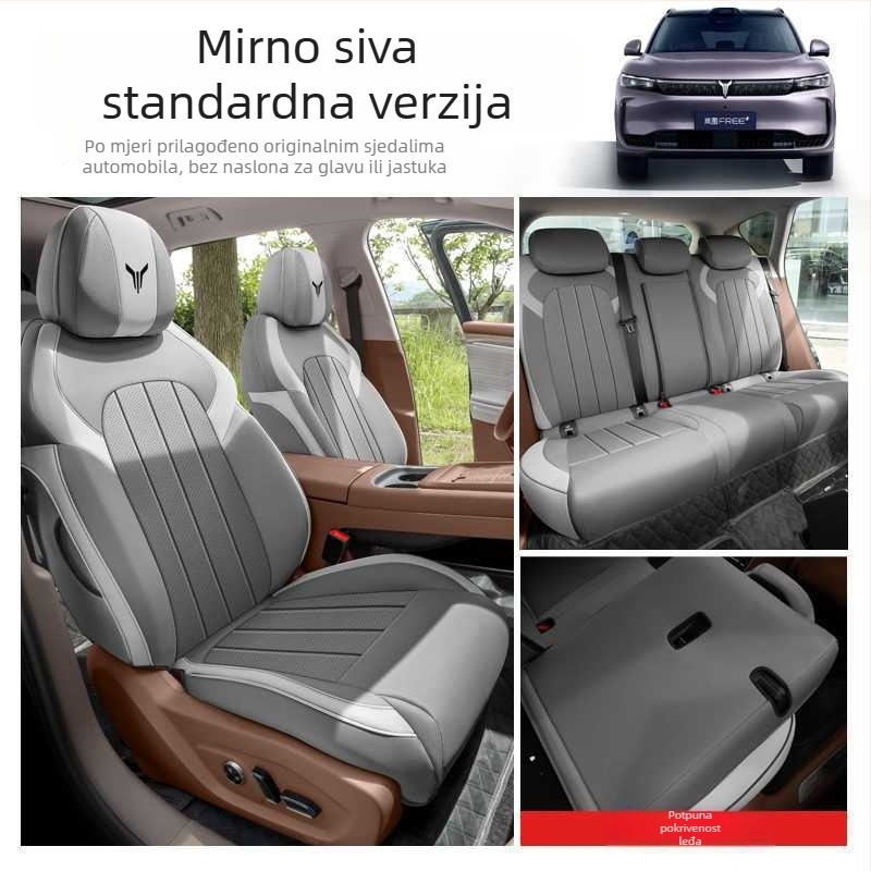 Lantu Free+ perforirani kožni jastučić za auto sjedalo, otporan na habanje, s punim pokrivanjem i navlakom za sjedalo