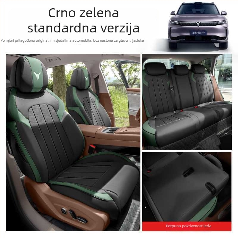 Lantu Free+ perforirani kožni jastučić za auto sjedalo, otporan na habanje, s punim pokrivanjem i navlakom za sjedalo