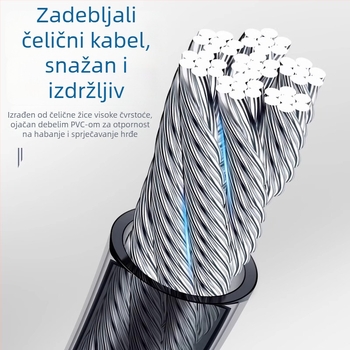 Prijenosni kombinirani lokot za bicikl s zaštitom od krađe, za planinske i električne bicikle