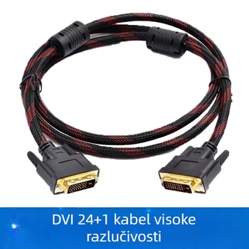 DVI kabel 1,5 m, 24+1 pin, kabel za povezivanje računala i monitora, HD video signal
